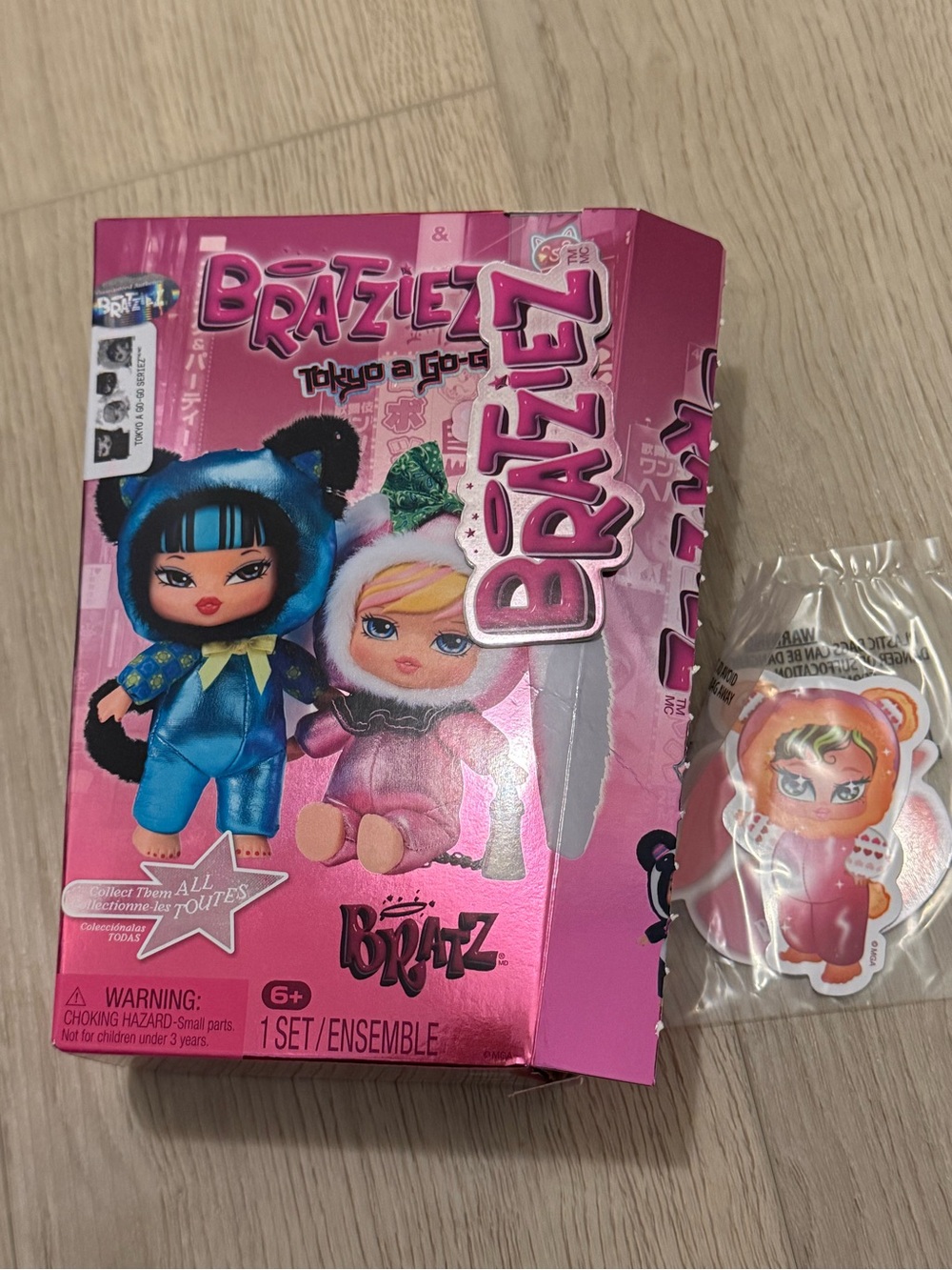 Bratziez Tokyo A Go-Go Yasmin Robo Pet Bratz Babyz World Keychain Plush Pink